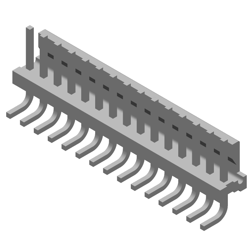 15 Pos Wire-to-Board Header, 7A, 600V, 3.96mm Pitch, Solder ST