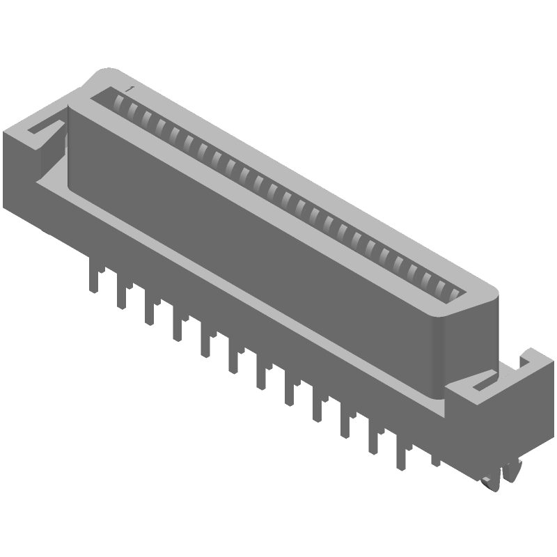 30 Pos SCSI Connector, 2.54mm Pitch, Solder ST, Thru-Hole, Female