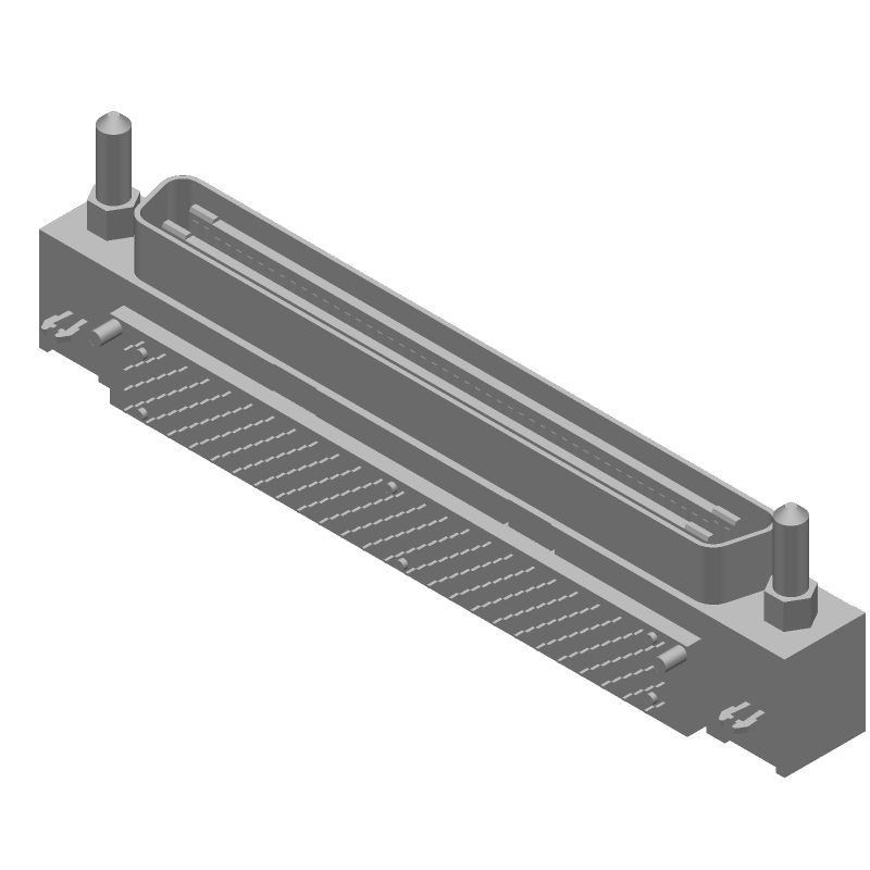 200 Pos RA Modular Connector, Gold/Tin, 2.49mm, 500mA