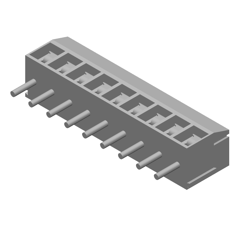 9 Pos 3.5mm Blue Terminal Block, 7A, 250V, Thru-Hole