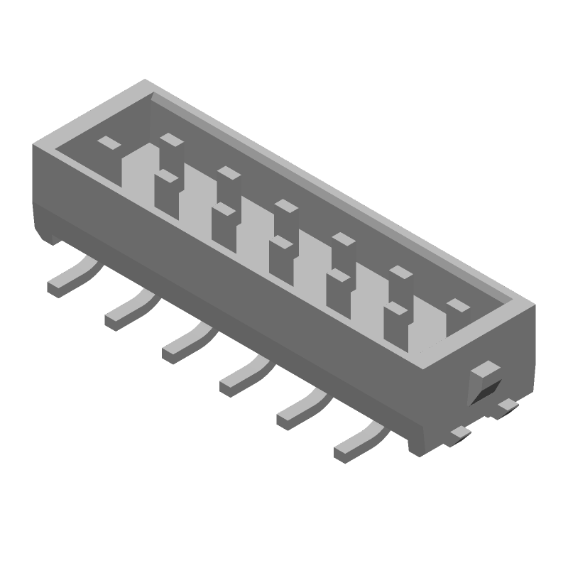 12 Pos Shrouded Header, 1.27mm Pitch, 1A, SMD, Vertical
