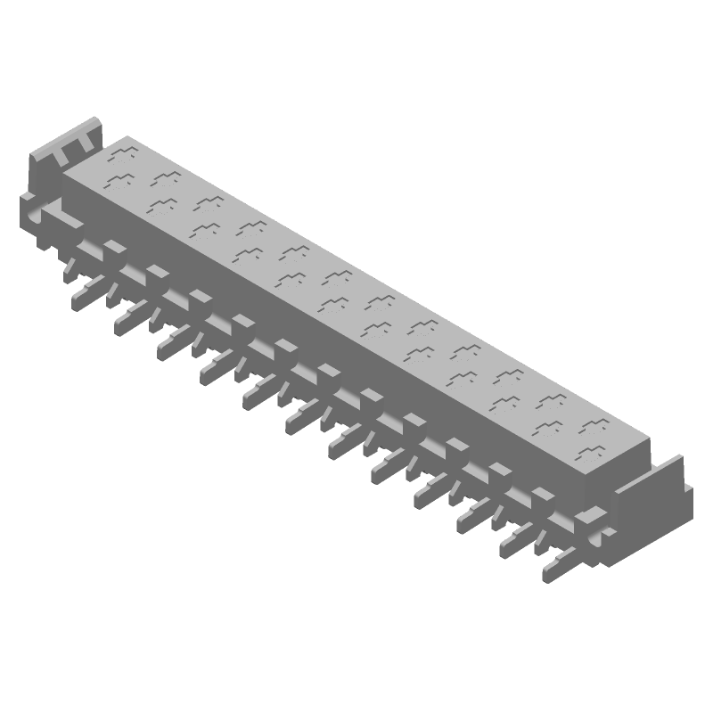 24 Pos 1.27mm SMD Receptacle, 1.5A, 100V, Red