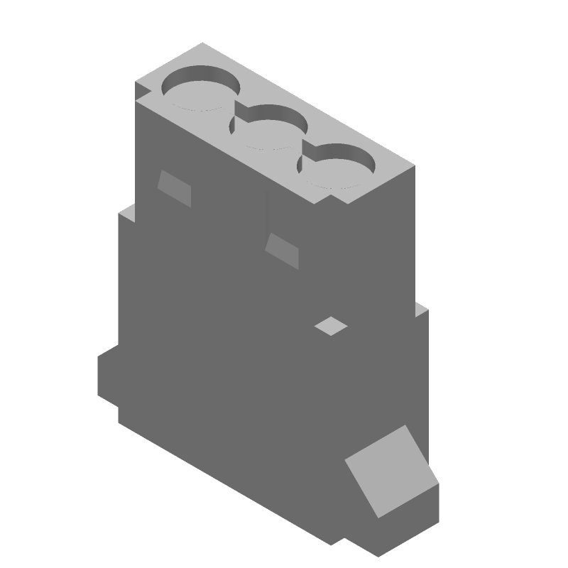 3 Pos 5.08mm Crimp Wire Housing, Female Socket, 250V, Red