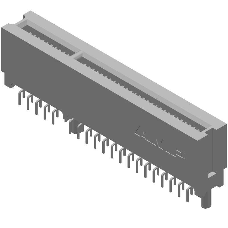 80 Pos 0.05" Pitch Female Header, Straight, Through Hole, Gold/Tin/Lead Plated