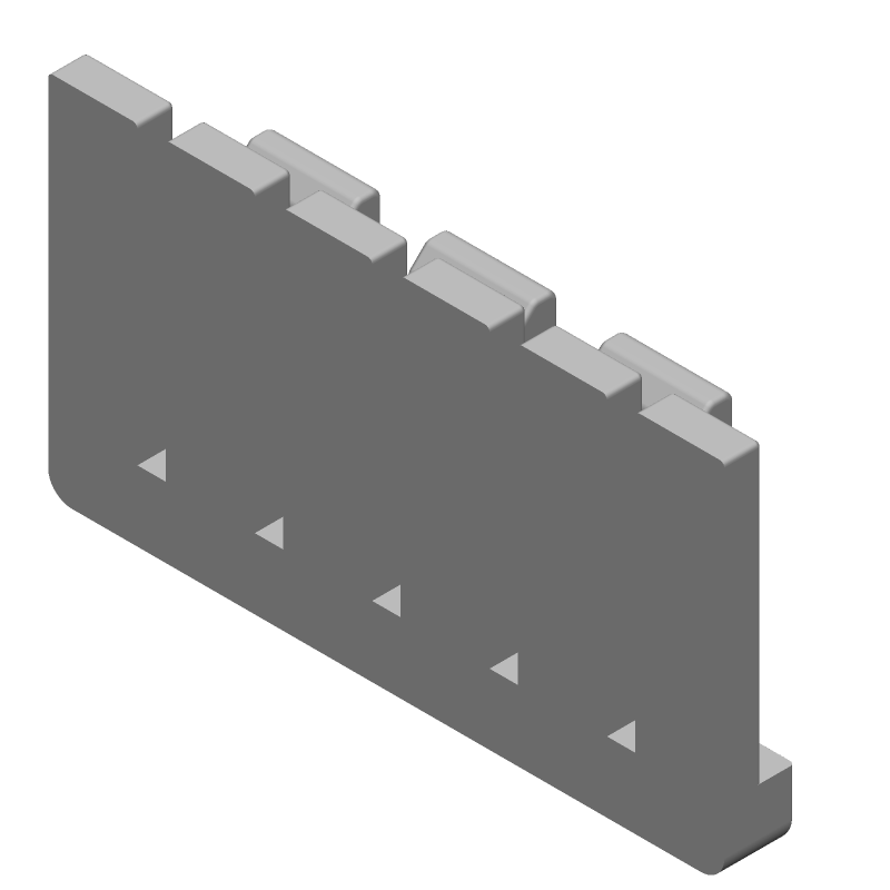 Connector Accessories Retainer Straight Nylon 6/6 Black Bag