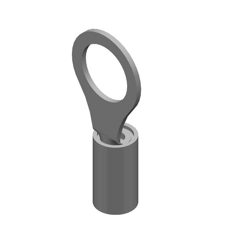 Ring Tongue Terminal 14-16AWG Copper Blue 27.38mm Tin Package