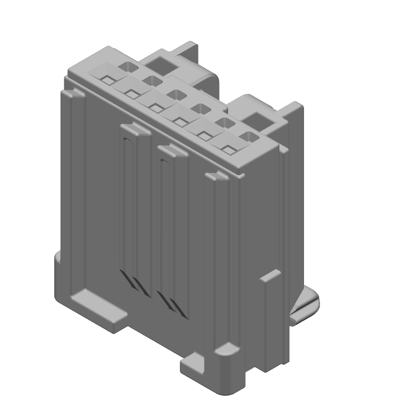 Conn Housing RCP 6 POS 2.54mm Crimp ST Cable Mount Black Package Automotive
