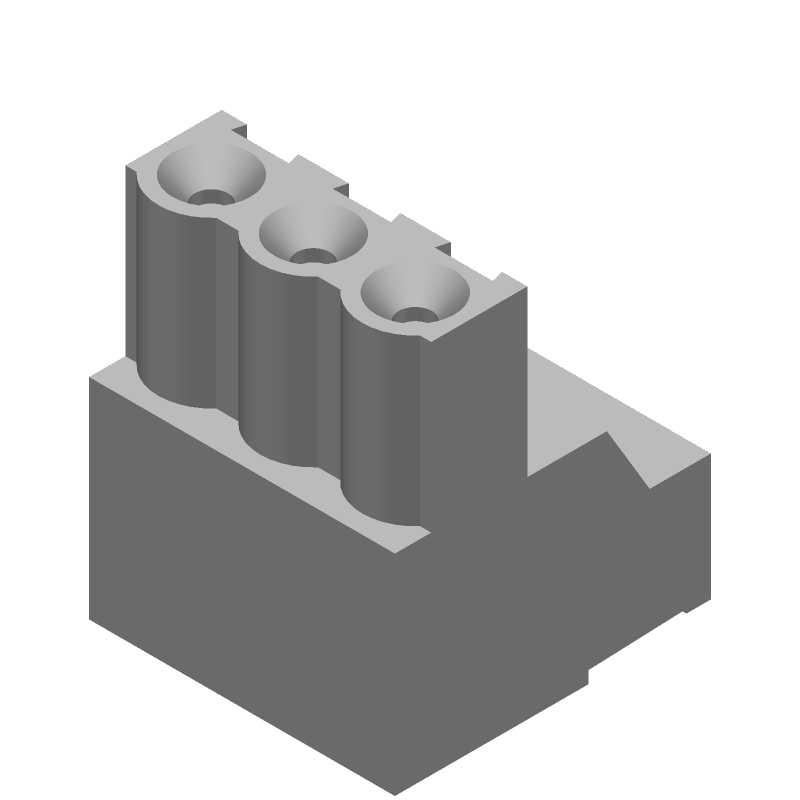 3 Pos 5mm Pitch RA Terminal Block, 15A, 300V, Green, UL