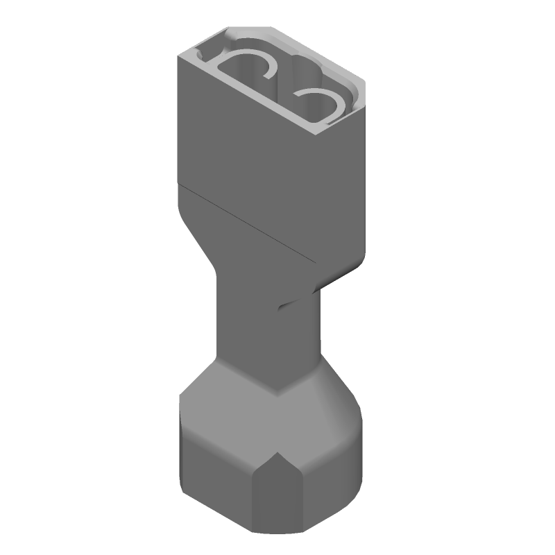 Quick Disconnect Terminal, 14-16AWG, Brass, Blue, Receptacle