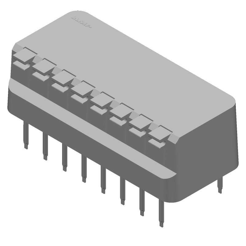 8 Pos Rotary DIP Switch, Through Hole, SPST, 1.5A, 24VDC