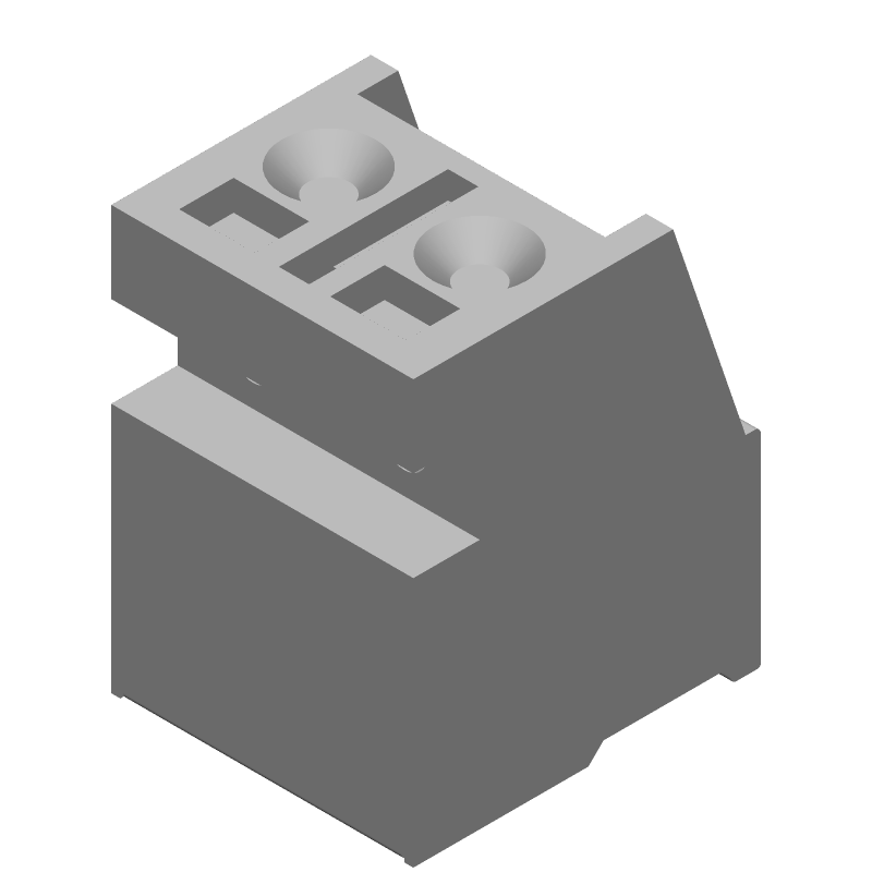 2 Pos 5mm Pitch Terminal Block, 12A, 300V, Screw, Cable Mount