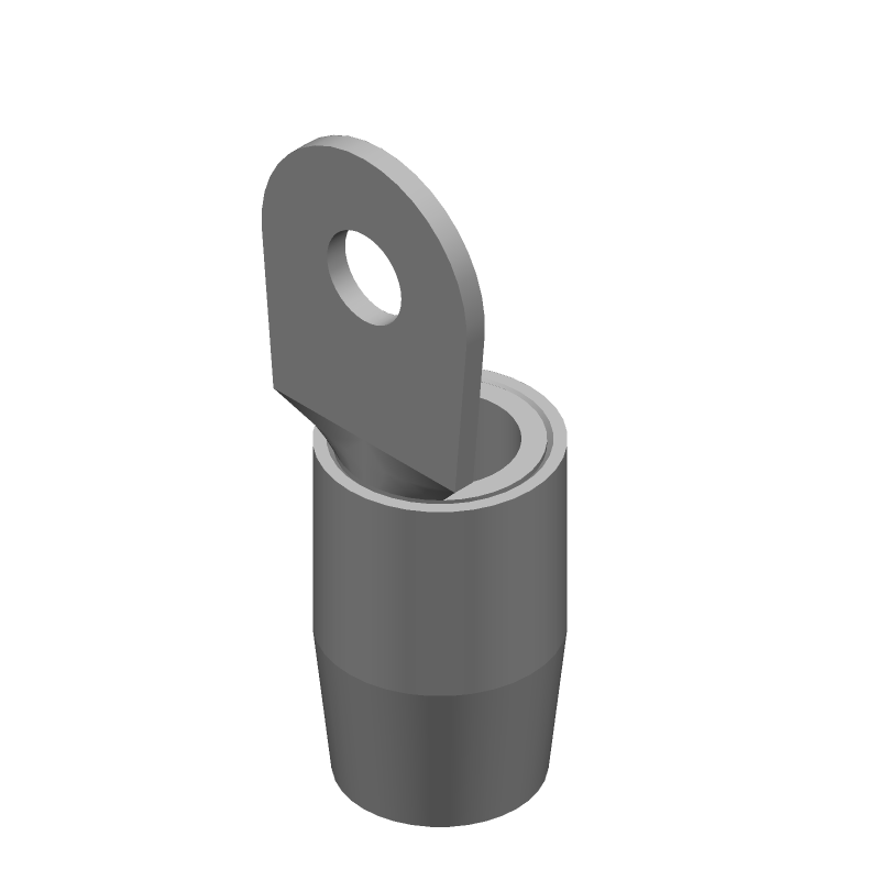 Ring Terminal, Copper/Tin, Insulated, M8 Stud, 2/0 AWG