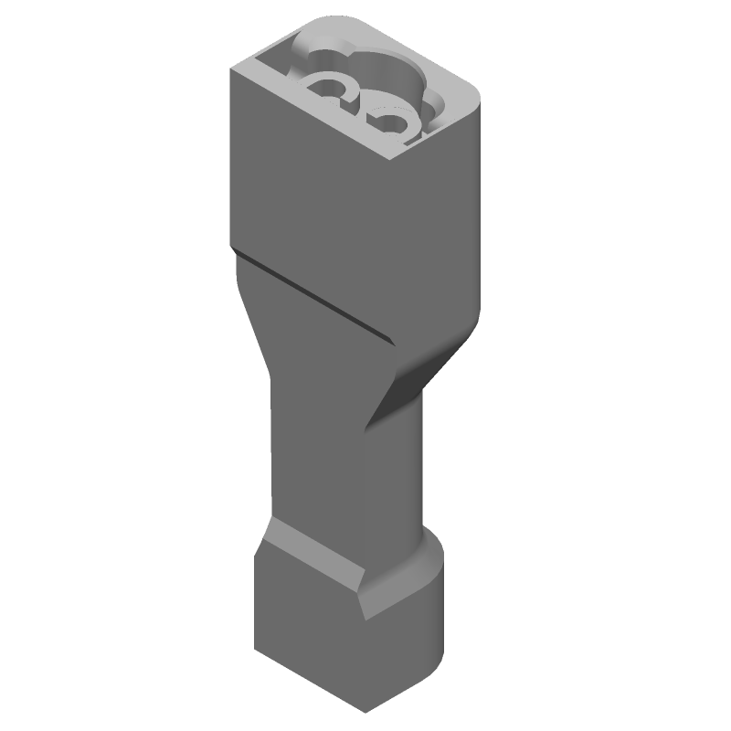 Fast Receptacle Terminal, 22-18 AWG, Brass/Tin, Insulated, Red