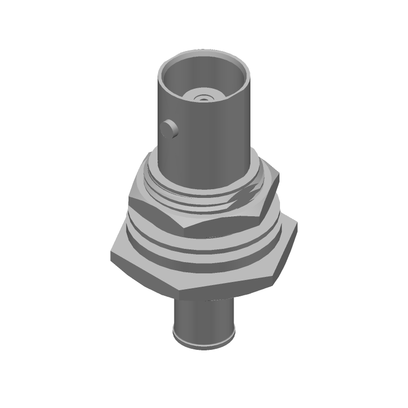 RF Coax Connector, BNC F, 4GHz, 50 Ohm, Crimp, Panel Mount