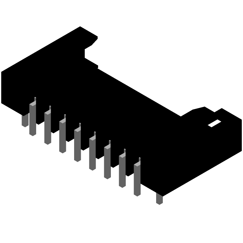 XW4M-08D1-H1DA footprint, schematic symbol and 3D model by OMRON ...