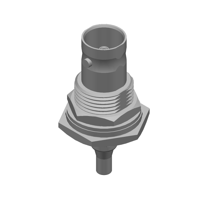 75 Ohm BNC Female Jack, 2GHz, Crimp, Panel Mount