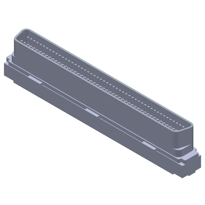 SCSI Connector, 100 Pos, 1.27mm Pitch, IDC, RA, Shielded