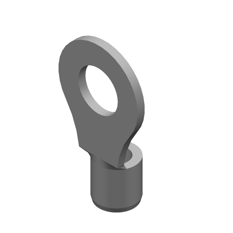 Ring Terminal, 16AWG Copper, Tin Plated, M4 Stud