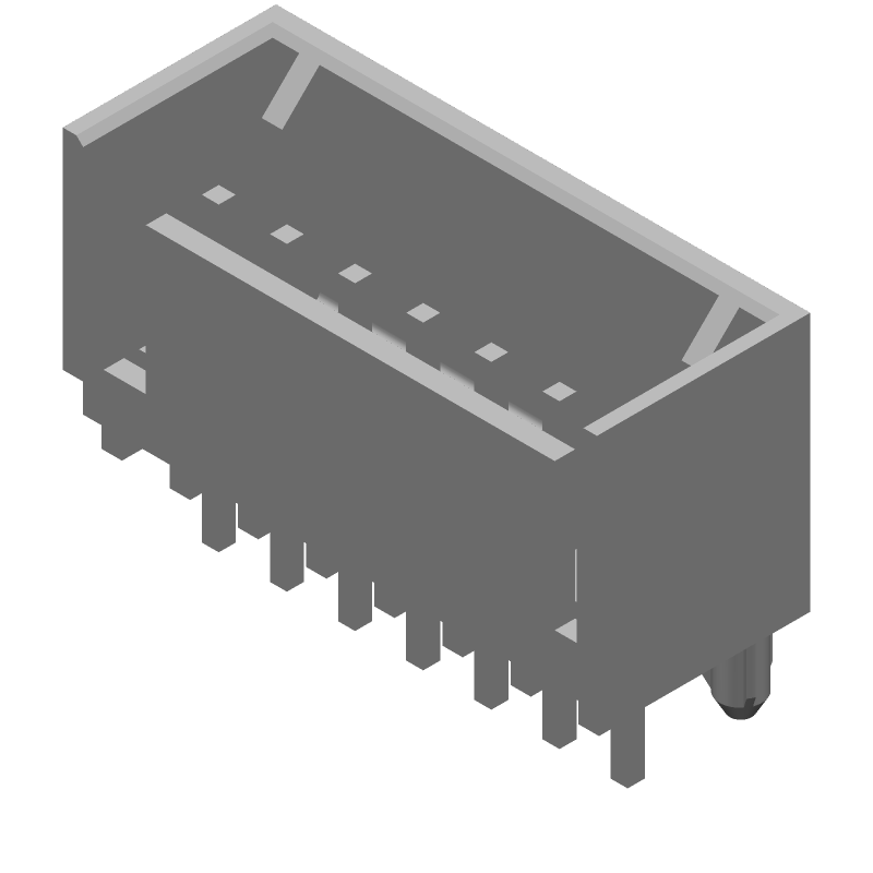 7 Pos 2.54mm Shrouded Header, Male, Straight, Thru-Hole, 5A