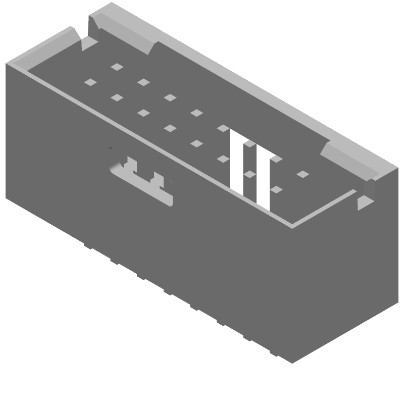 16 Pos 2.54mm Shrouded Header, Male, Straight, 3A, Gold