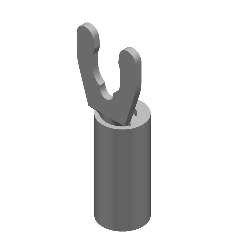 Spring Spade Terminal 10-12AWG Brass Tin Insulated 600V