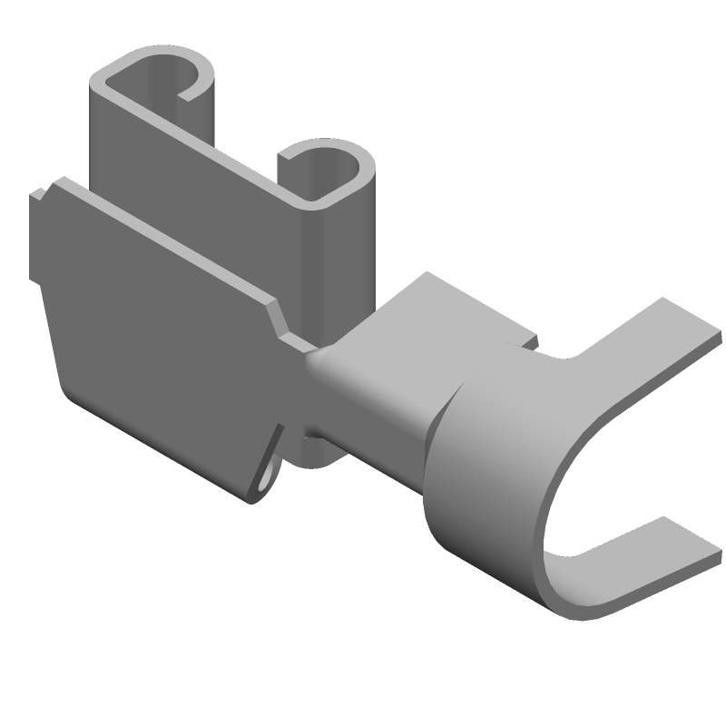 Brass Tin Receptacle Terminal 14-18AWG Right Angle