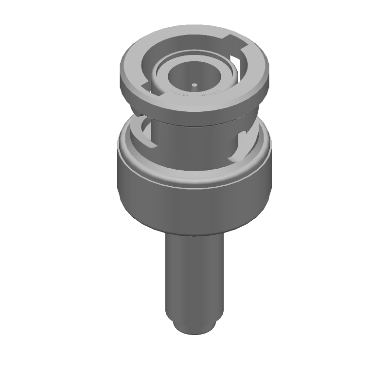 Male BNC Crimp Connector, 4GHz, 50 Ohm, Gold Contact
