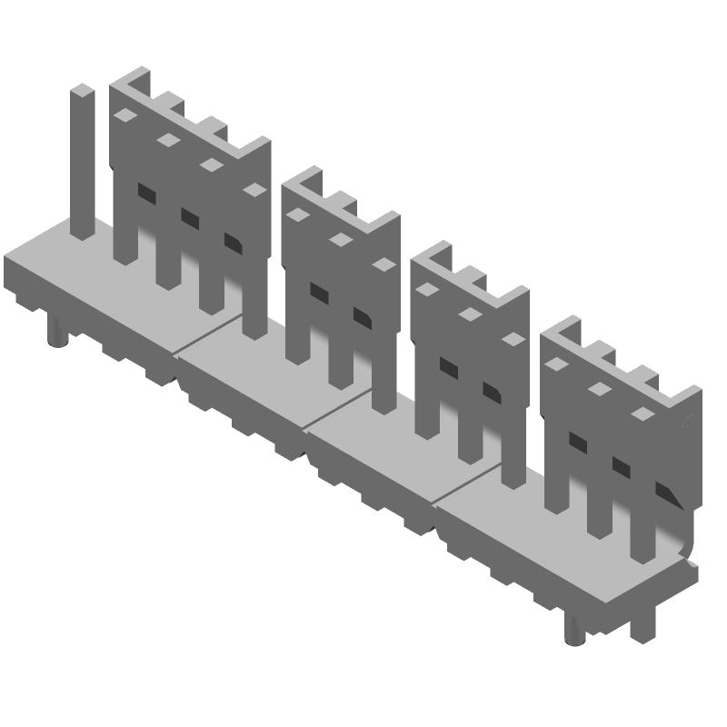 14 Pos Power Connector, 7A, 600V, Wire-to-Board, Through Hole