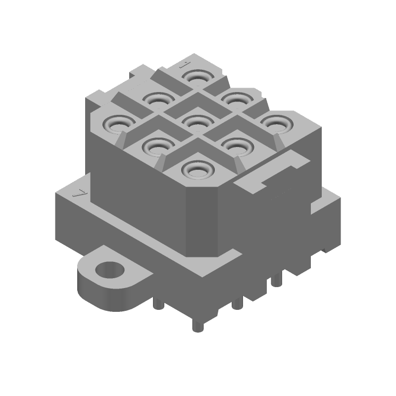 9 Pos Female Socket Connector, Wire-to-Board, 7.5A, 600V, Tin