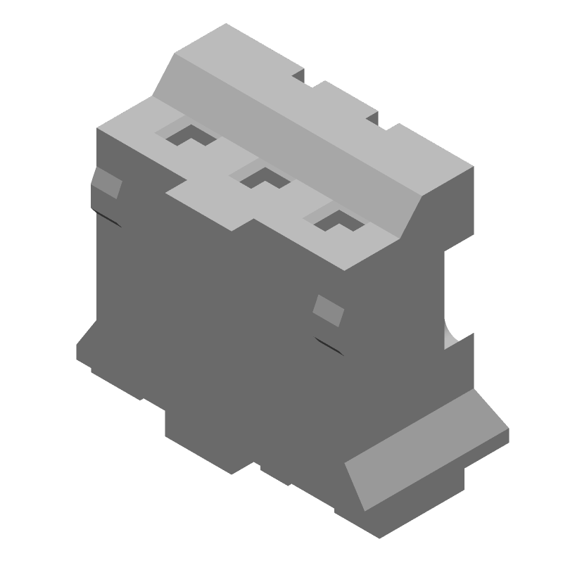 3 Pos 2mm Crimp Wire Housing, Female Socket, Black