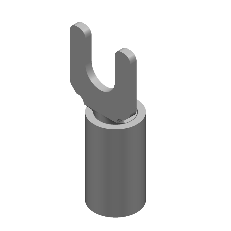 Insulated Crimp Terminal, 14-16 AWG, 600V, Copper/Tin, Blue