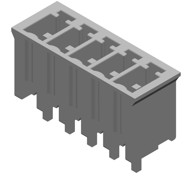 5 Pos Wire-to-Board Terminal Block, 11A, 300V, Green, Through Hole