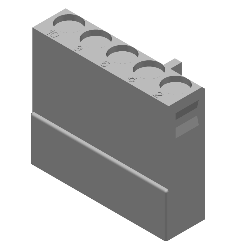 5 Pos Wire Housing, 5.08mm Pitch, Crimp, ST, Black