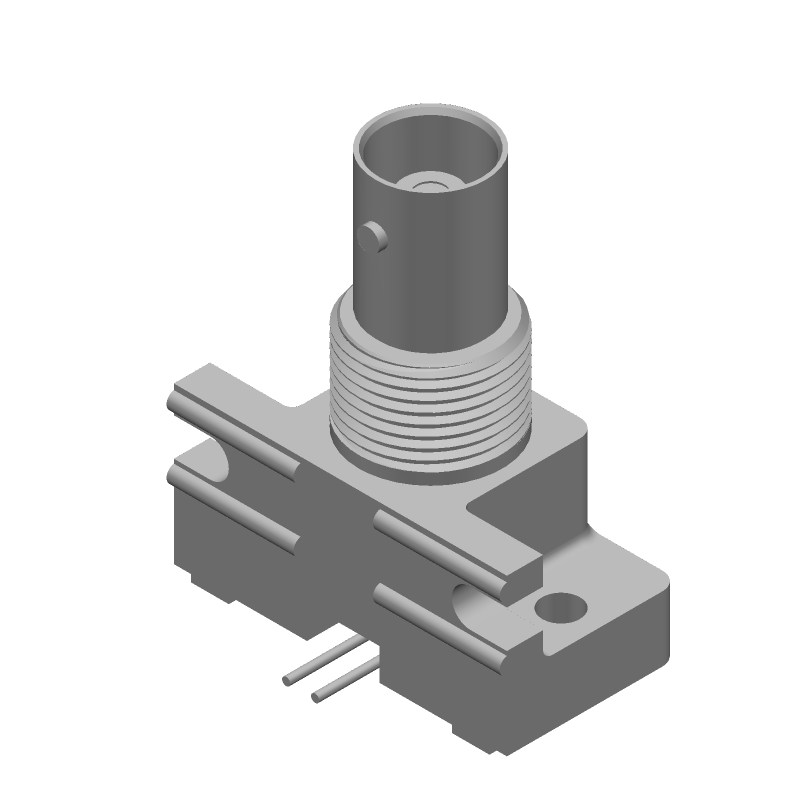 RF Coax Connector, BNC, 50 Ohm, Solder, Right Angle, Panel Mount