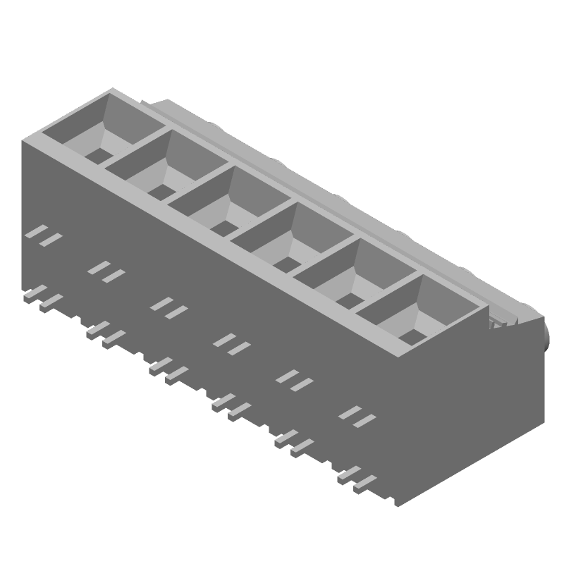 6 Pos Terminal Block, 15mm Pitch, 125A, 600V, Straight, Thru-Hole