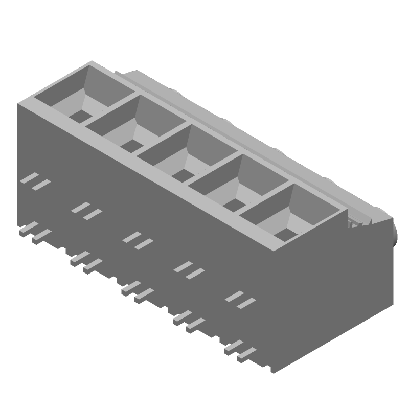 5 Pos Terminal Block, 15mm Pitch, 125A, 600V, Solder, Thru-Hole, Green