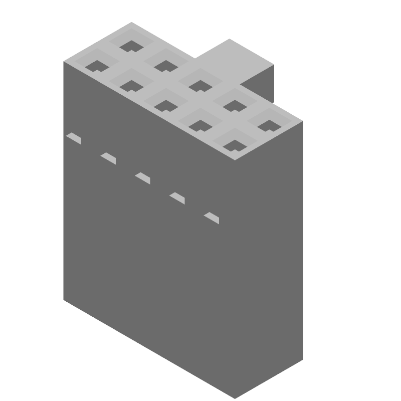 10 Pos 2.54mm Crimp Female Socket Housing, 3A, 300V, Straight