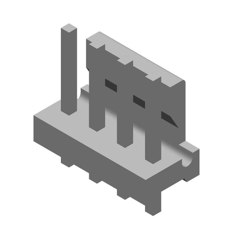4P MTA-156 HDR, 7A, 600V, Gold, Through Hole, Wire-to-Board