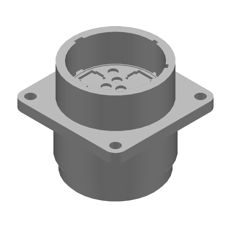 SIZE 23-16 Receptacle, 16 Pos, Crimp, Straight, Black