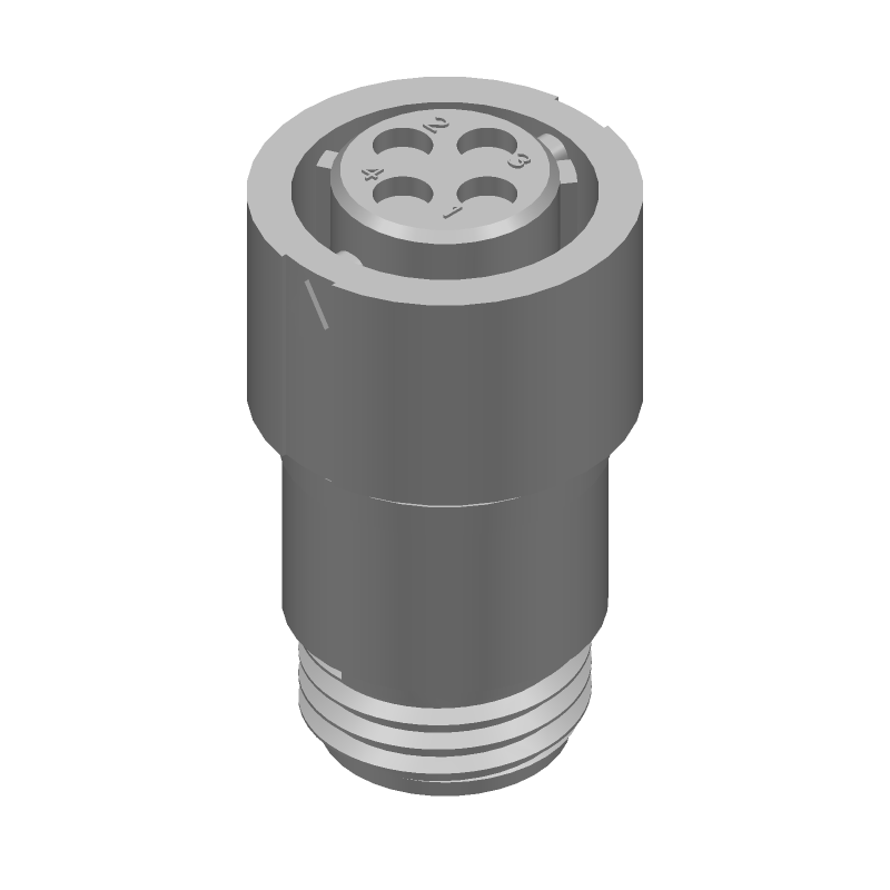 DIN 41612 Backplane Connector, 4 Pos, Female, Gold Crimp, 3A, 250V