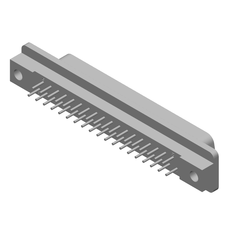 37 Pos D-Sub Connector, Female, Straight, Shielded, Solder, 6A, 250V