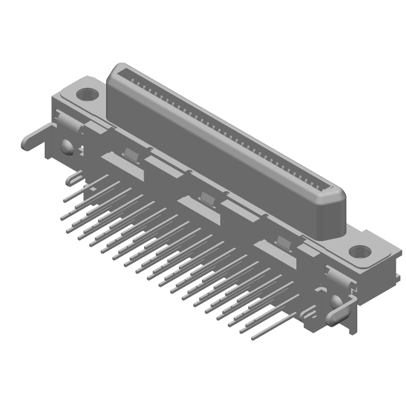 68 CHAMP R/A ASSY,LONG TAIL Connector Style:Receptacle;Connector System:Cable-to-Board;Number of Positions:68;Centerline (Pitch):.8 mm;Centerline (Pitch):.031 in Receptacle Cable-to-Board 68 .8 mm | PCB D-Sub Connector | Part# 5796055-4 | TE Connectivity