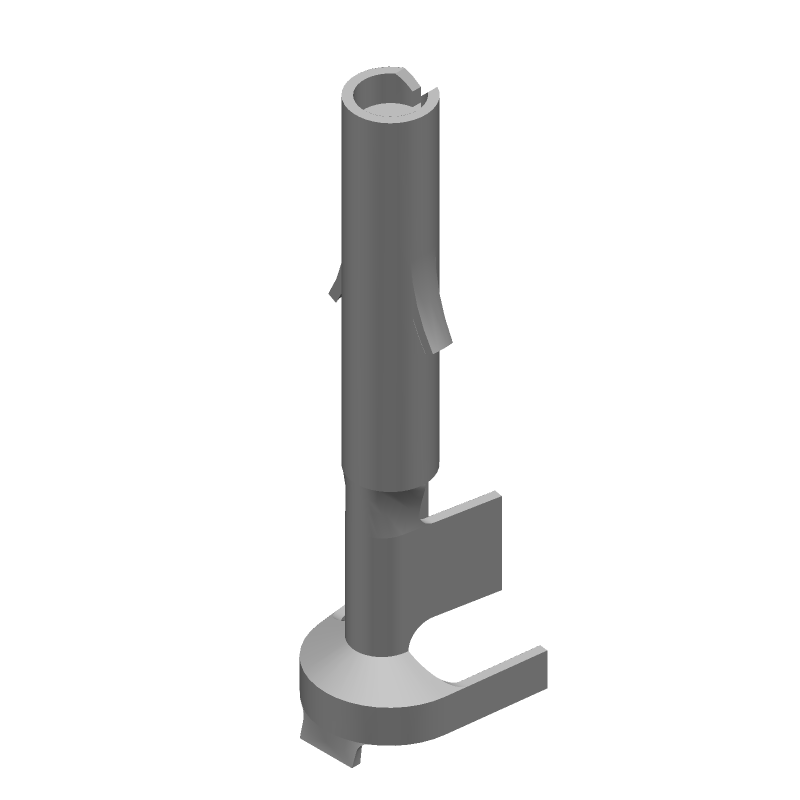 Female Crimp Power Connector 19A 600V 18-14AWG Tin Brass
