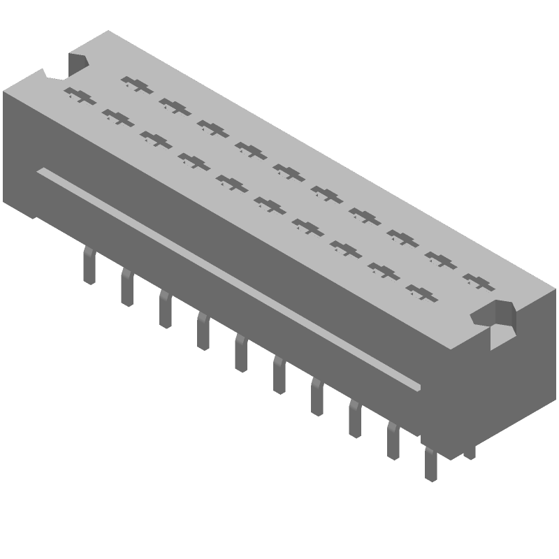 20 Pos 2.54mm RA Solder Header, Wire-to-Board, Shrouded