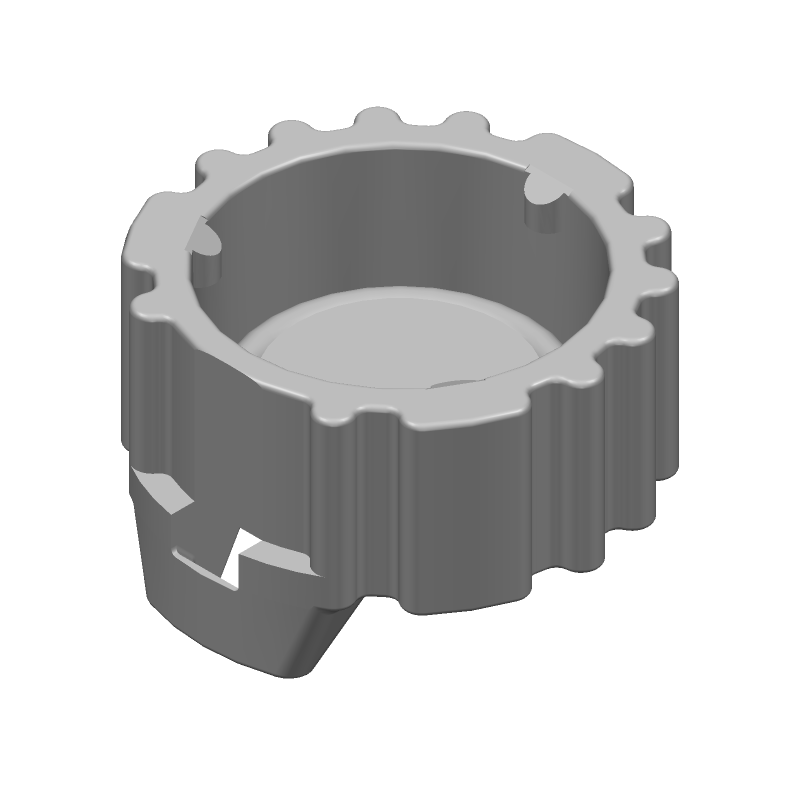 CONN CAP RCPT SZ 3 GRAY