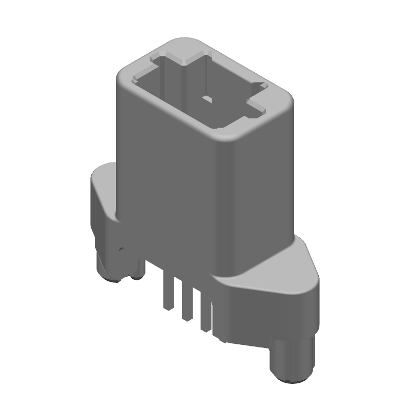 4 Pos Signal Header, TH, Black, Tin Plated