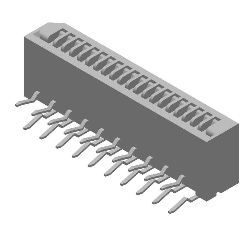 20 Pos Female RA Header, 2.5mm Pitch, 200V, 500mA