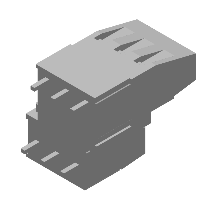 3P 2-Row PCB Mount Terminal Block, 17.5A, 300V, 5mm Pitch, Green