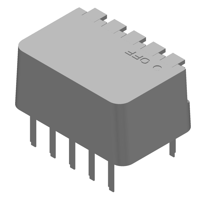 5 Pos Rotary DIP Switch, Right Angle, Sealed, 1.5A, 24VDC