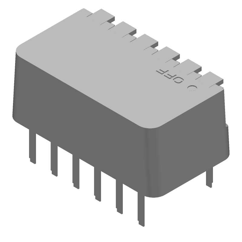 DIP Switch, Rotary/Slide, 6 Pos, 1.5A, Gold Contact, Through Hole